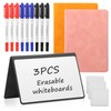 Fxvhojq 3 Pcs Whiteboard Notebook With PU Leather Cover Reusable
