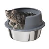 Booche Round High-Sided Stainless Steel Cat Litter Box,Stainless Steel Litter