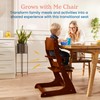 ECR4Kids Grows with Me Chair, Transitional Chair, Dark Walnut