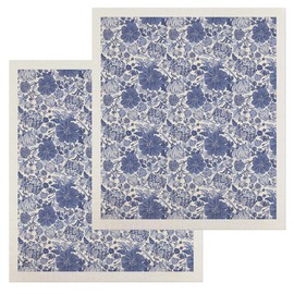 Briarwood Lane Blue and White Floral Swedish Dishcloth (2-Pack)