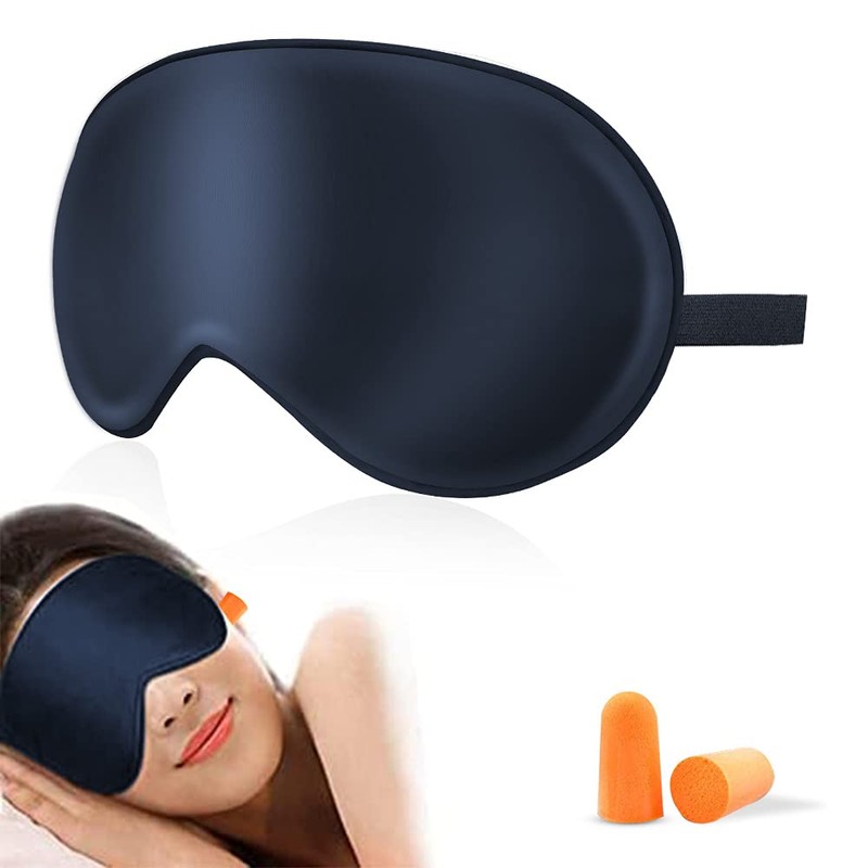 SlowTon Antifaces para Dormir, Suave Seda Cómoda Correa Ajustable