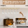 Xverycan Wine Glass Rack Under Cabinet, 6 Row Extreme Large