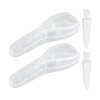 Pack of 2 Transparent Waterproof Shaving Case and 2 Brushes,