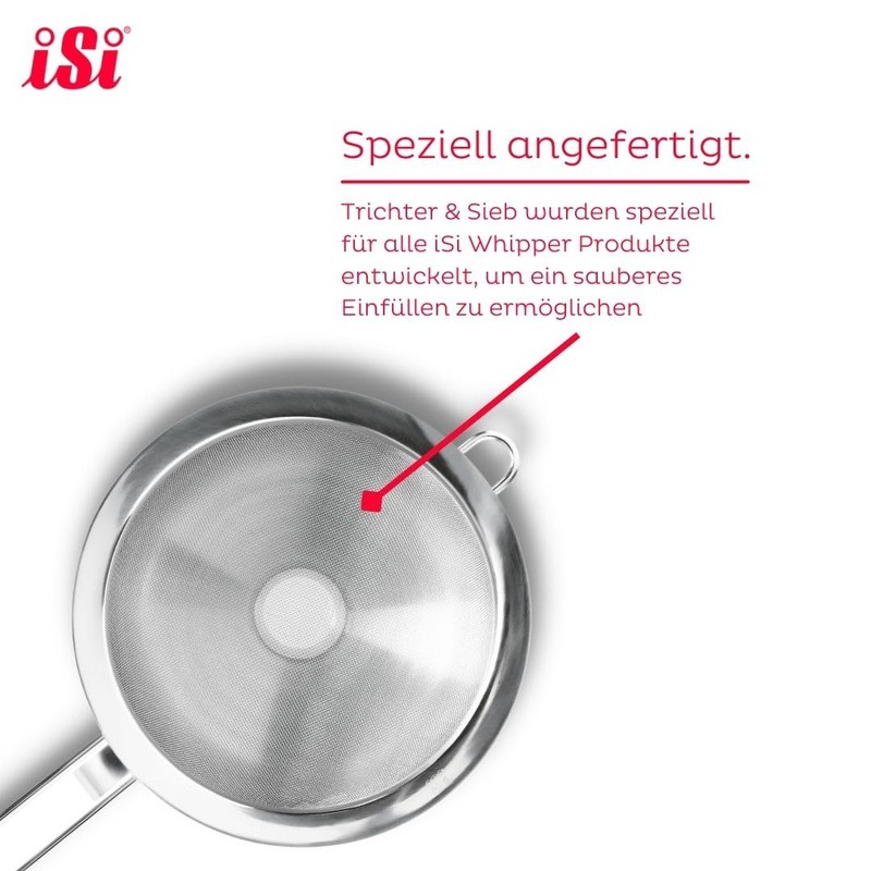 Funnel with Sieve for Isi Whip, Diameter 16 cm