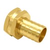 Uenede 2PCS Brass 3/4" Barb x 3/4"GHT Female Garden Hose