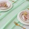 flohar 6Pack 9ft Chiffon Table Runner 14x108 Inch Sheer Romantic