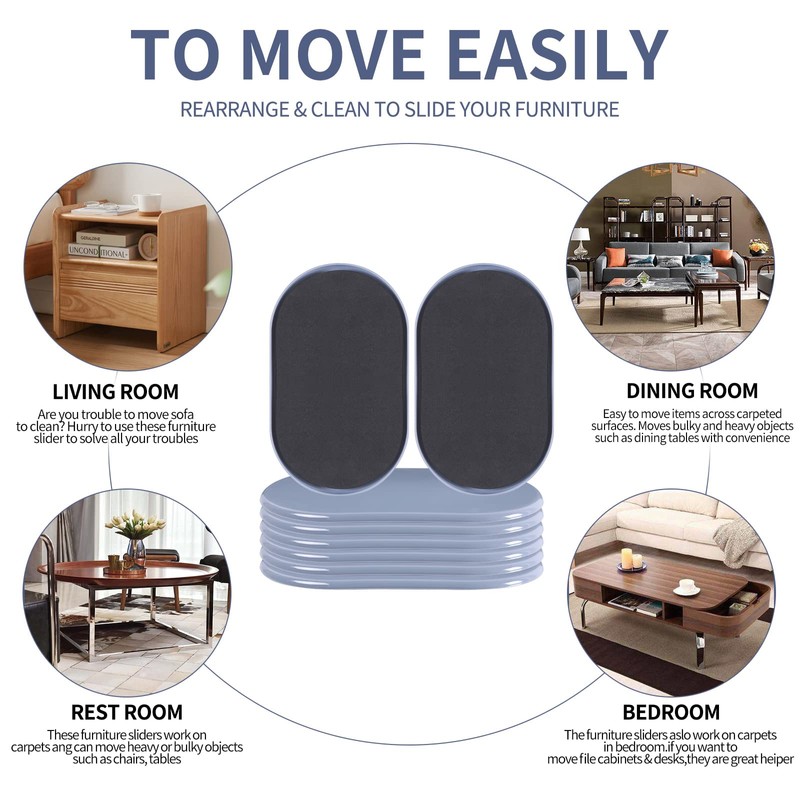 Reusable Large Furniture Movers Sliders for Carpet and Hardwood Floors-8