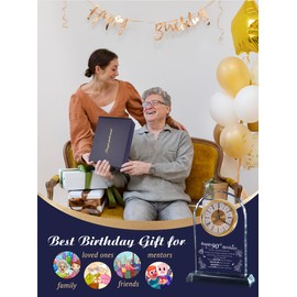WinTaim Unique Happy 90th Birthday Gifts for Women, Men, Mom, Dad, Grandma, Grandpa, 90 Year Old Birthday Present Quartz Clocks with Blessing Decorations for Her, Him, Parents, and Couples