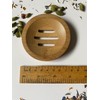 Kandid Bamboo Circular Soap Dish - Draining Soap Dish For