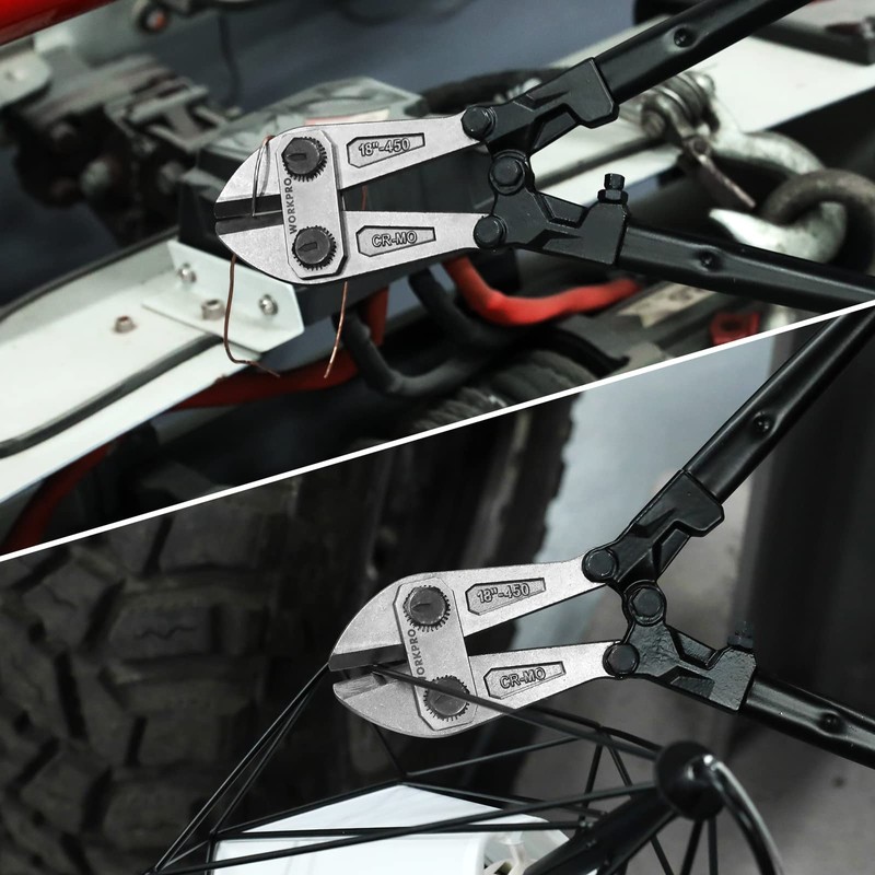 WORKPRO 18" Bolt Cutter, Chrome Molybdenum Steel Blade, Heavy Duty