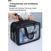 Toiletry Bag Transparent Large Cosmetic Bag Transparent Waterproof with Zip