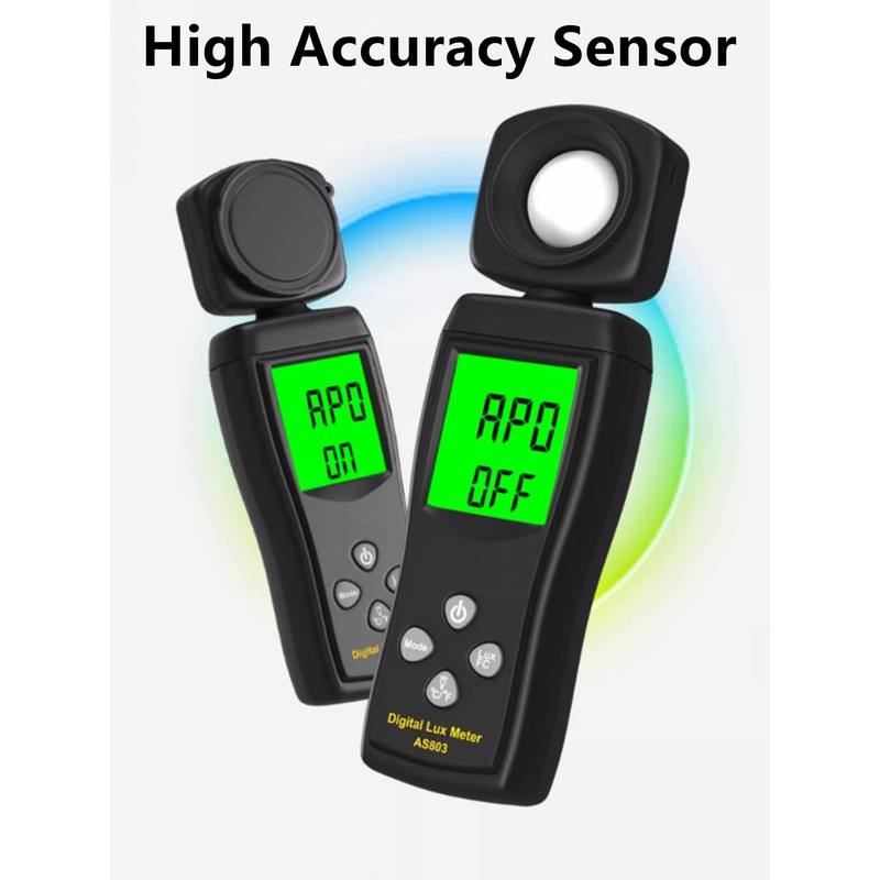 Yankok AS803 Smart Digital Light Meter 1-200000 Lux Auto Measurement
