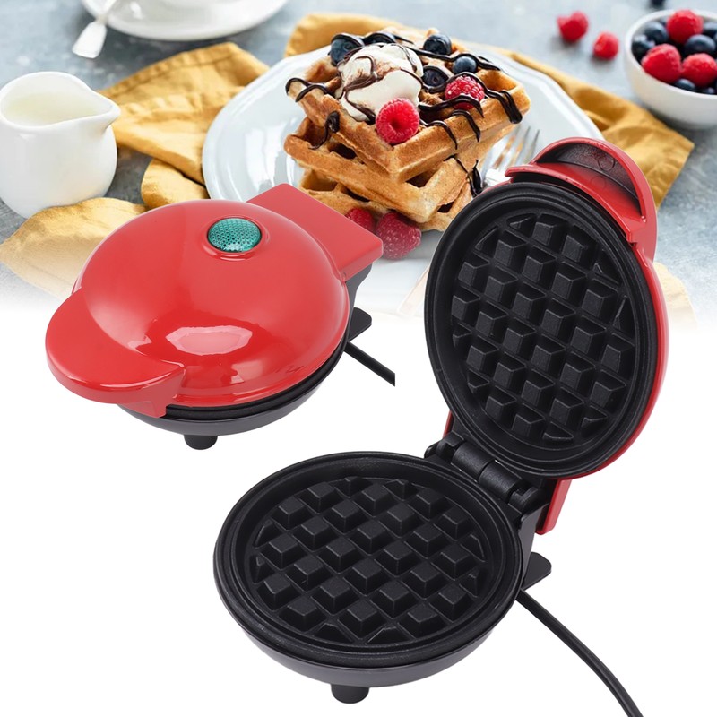 Mini Waffle Maker Stick Proof Double Sided Round Multifunctional Breakfast