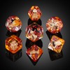 Fox Dice Set D&D, DNDND 7 pcs Resin D&D Die