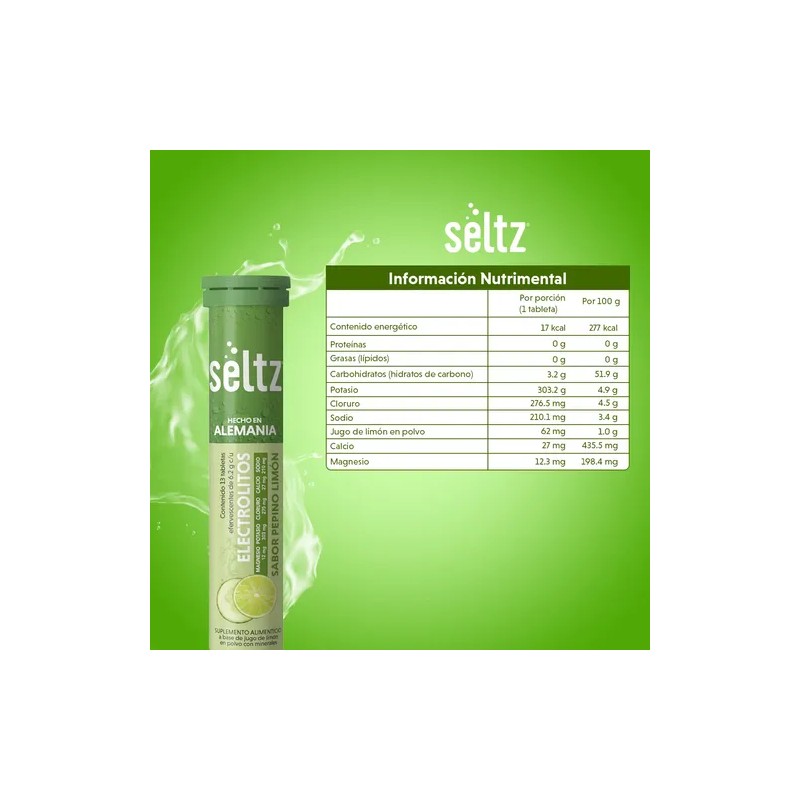 Electrolitos Eferv. 3 Pack Sabor Pepino Limón