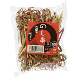 Bamboo Toyo 6034 Skewers, Noshi Skewers (Brown), 3.5 inches (9 cm), 100 Pieces