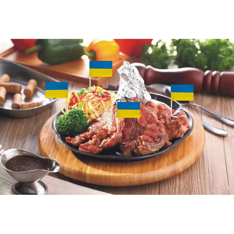 stidsds 100 Pcs Ukraine Flag Ukrainian Toothpick Flags Mini Small
