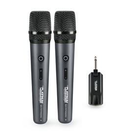The Platinum Wireless Microphone for mic Input UHF Metal Dynamic Handheld Multipurpose mic with Rechargeable Receiver 160ft Range Suitable for Karaoke Machine/Amplifier Speake/Mixer/Church