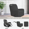 Easy-Going Stretch Recliner Chair Sofa Slipcover Washable Dark Gray
