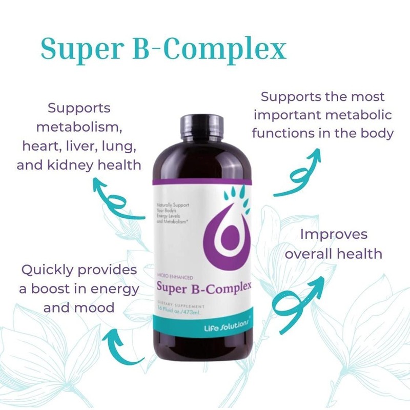 Life Solutions - Liquid Super B-Complex - 16 Oz. Naturally