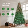HOMCOM 7.5ft Prelit Christmas Tree with Dimmable RGB LEDs, Remote