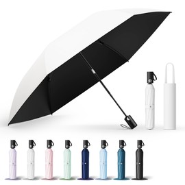 Parasol (Industry's First! Stage Storage, JIS Certified, Supervised by Active Dermatologist), 100% UV Protection, Thermal Blocking, Foldable, Improved One-Touch Automatic Opening/Closing, UPEB Folding
