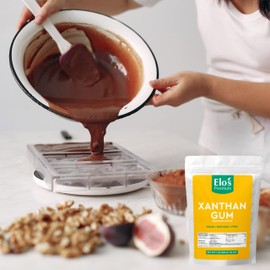 Xanthan Gum (1lb /454g /16oz) by Elo's Premium| Packaged In Canada| 100% All-Natural Thickener, Stabilizer, Binding Agent| Non-GMO, Organic, Vegan, Non-MSG, & Keto| Food Grade Xanthan Gum Thickener for Soups, Sauces, Smoothies, Shakes, & more