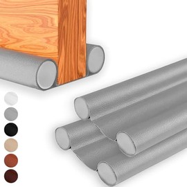 Protector y Guardapolvo para Puerta 2 Piezas, Tope para Puerta de Bajo Puerta,Impermeable,Diseño de Doble Borde,Bloqueo de Ruido,Insecto Polvo Prevención,Genial para Hogar y Cocina (Gris)