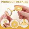 GLASSWINDS 8 Pcs Gold Standing Cross Decor, Catholic Monstrance Statues