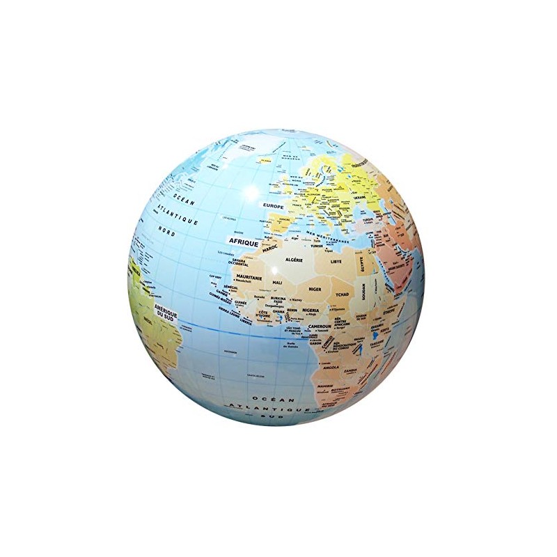 Caly Maxi Inflatable Globe, Countries and Cities of the World,