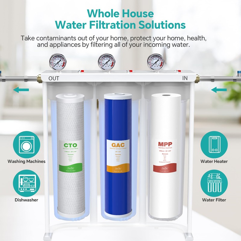 SimPure GAC Filter 20 x 4.5 inch Whole House Water