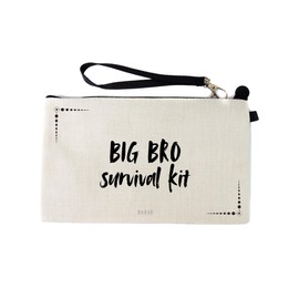 Gifts or Presents for Big Bros, Big Bro Survival Kit, Novelty Bag for Cosmetic Makup Bags, Pencil Case, Travel Organiser Zipper Pouch - cb1705