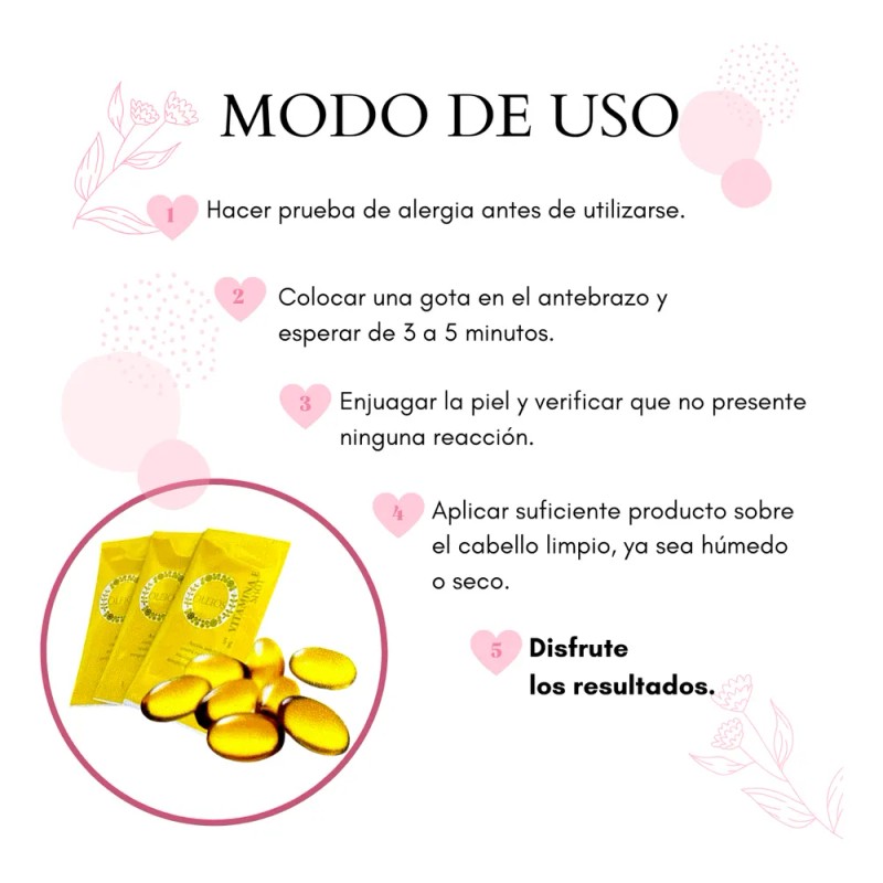Tratamiento Shot Vitamina E Protector 10 Sachets 5g Oleios