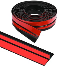 Door Draft Stopper for Side of Door Frame 1.97 in x 20 Ft T-Shaped Silicone Weather Stripping Door Seal Strip Draft Blocker - Black
