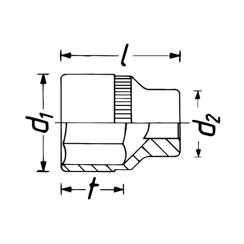 HAZET 900Z-26 Dual Face Width: 1.0 x Drive Angle: 0.5