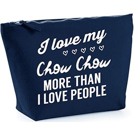 Hippowarehouse I love my chow chow more than I love people printed make up cosmetic wash bag 18x19x9cm