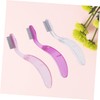 Ipetboom Pcs Eyebrow Comb Plastic Handle Curved Metal Teeth Eyelash
