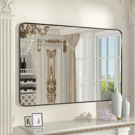 SNUGACE Black Framed Bathroom Vanity Mirror Rectangle Wall Mount Bathroom Mirrors for Over Sink, 30x40 Inch