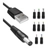 Lantisri 5V DC Power Cable, USB to DC 5.5x2.1mm Plug