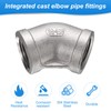 sourcing map 45 Degree Elbow Cast Pipe Fitting 1/2" NPT