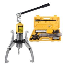 LCyindu 10 Ton Hydraulic Gear Puller Kit – 2 or 3 Jaws Bearing Hub Separator with Case for Hubs, Bearings, Gears