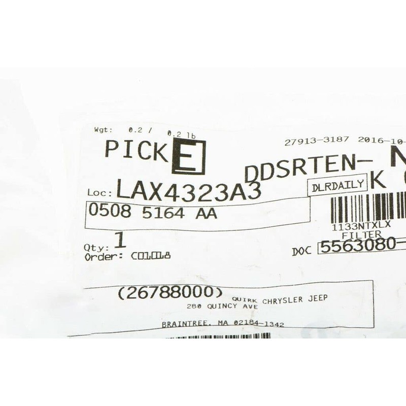 Mopar 5085164AA Fuel Vapor Leak Detection Pump Filter