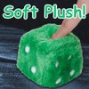 JSCARLIFE Fuzzy Plush Dice 2.95”, Retro Square Plush Hanging Mirror