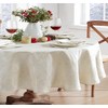 Newbridge Metallic Snowflake Christmas No-Iron Soil Resistant Fabric Holiday Tablecloth,