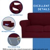 MAXIJIN 3 Piece Couch Covers for 2 Cushion Couch Sofa