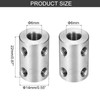sourcing map Rigid Screw Coupling 6mm to 6mm Shaft Coupler