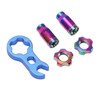 RISK 7pcs Titanium Alloy Bicycle Presta Valve Cap Strong Hardness