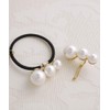 VingTAINE H7319-A-3TU-HGOM Pearl Design, Pony Hook, Hair Cuff, Hair Elastic,