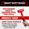 YIYITOOLS Dead Blow Hammer Set, 3 Piece/16oz(1LB),27oz(1.5LB),45oz(3LB),Red and Black, Shockproof