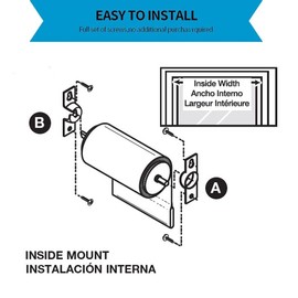 Kowibcl 6pcs Roller Window Shade Inside Mount Brackets with Screws,Curtain Rod Holder, Zinc